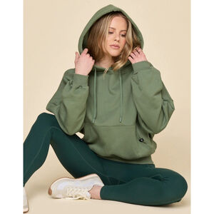 POPFLEX Women's Pullover Cloud Hoodie Juniper Green Size 1X/3X NEW NWT